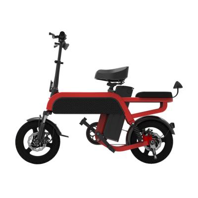 China Durable Three Seat Electric Bicycle Carbon Steel Frame Electric Bike Double V Brake System Bicycle for sale