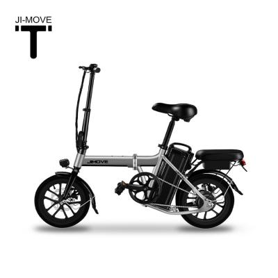 China JI-Motion 14inch 48v 15ah 350w Power Electric Lithium Battery Aluminum Electric Bike Folding Bicycle for sale