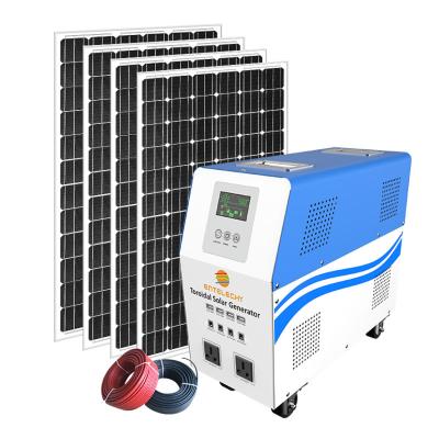 China 240v 300W 500W 1000W 3000W 5000W 6000w home solar generator with panel for sale