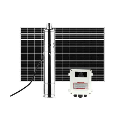 China High efficiency full borehole solar pump and panel water pump solar system for farm for sale