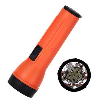 China Emergency GP 5 Bulb Fleshlight Using 2D Plastic Dry Battery LED Flashlight for sale