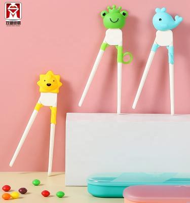 China Lion&dolphin&frog Amazon Top Selling Baby Silicone Training Chopsticks To Eat With Children Multicolor Cartoon Chopsticks With Holder for sale