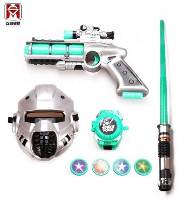 China Electronic Toy Children's Flash Music Toy Gun Catapult Flasher Sword Set Plastic Toy for sale