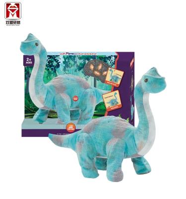 China Plush Toy Fabrics Brachiosaurus Stuffed Plush Dinosaur Toy For Kids Remote Control Plush Walking Toy Repeat What You Say for sale