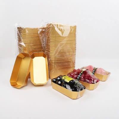 China Disposable Food Wrapping Gold Foil Paper Food Tray for sale