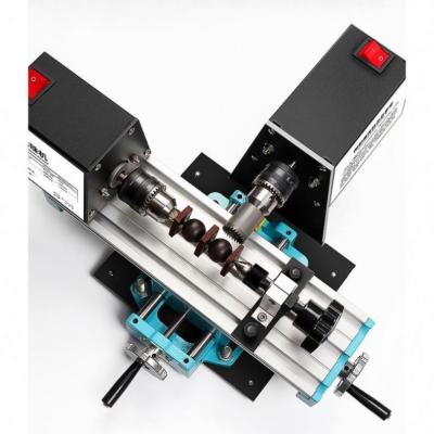 China Manufacturing Plant Mini Drilling Machine Polishing Rounding Wooden Woodworking Diy Use Lathe Wood Beads Machine for sale