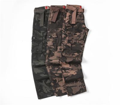 China 2021 High Quality Anti-wrinkle Workout Increasing Men Military Camouflage Cargo Pants for sale