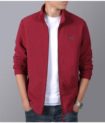 China New Arrival Casual Polyester QUICK DRY Plus Size Stand Collar Fleece Lightweight Men Jacket With Zipper for sale