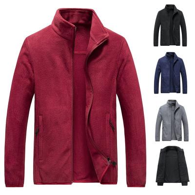 China Autumn And Winter New Men's Fashion Stand Collar Fleece Jackets QUICK DRY plus size velvet jacket men M-8XL for sale