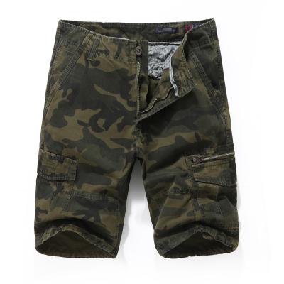 China Anti-Wrinkle Tactical Camouflage Shorts Pants Military Camouflage Cargo Shorts Twill Cotton Shorts Zipper Fly Cargo Pants for sale