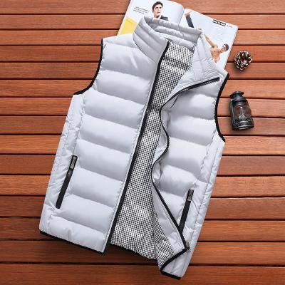 China 2021 Custom Puffy Padded Tracksuit Vest Men's QUICK DRY Light Weight Sleeveless Jacket for sale