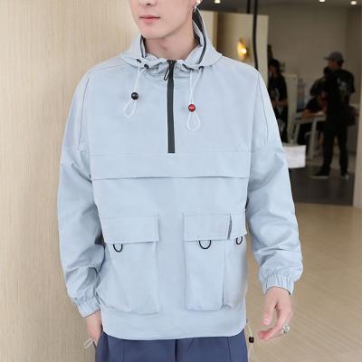 China 2021 Reversible Men's Hoodie Patchwork Japanese Hip Hop Streetwear Anoraks Plus Size Pullover For Most Hooded Men for sale