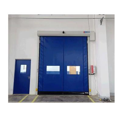 China Waterproof PVC High Speed ​​Self Repairing Cloth Roll Up Door Zipper Rolling Shutter Speedy Doors for sale