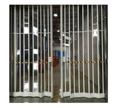 China High Quality Thermal Insulation PVC Crystal Folding Door Sliding Shutter Door For Commercial for sale