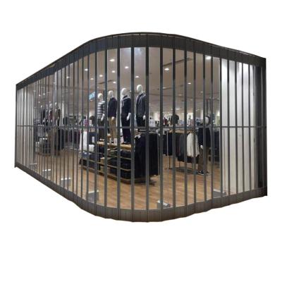 China High Quality Heat Insulation PVC Commercial Folding Door Crystal Plastic Accordion Doors Clear for sale