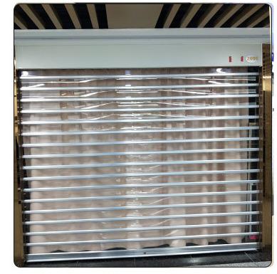 China High Quality Thermal Insulation Crystal Roll Up Shutter Door Security PC Crystal Roll Up Shutter Door for sale