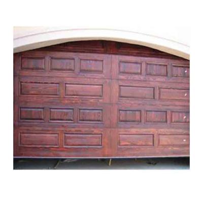 China Retro Automatic Solid Wood Heat Insulation Garage Door Warehouse Detachable Door for sale