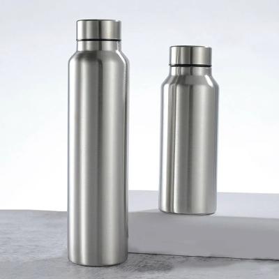 China PORTABLE 650ml/1000ml Stainless Steel Sport Water Bottle Single-layer Rugged Water Cup Metal Flask Drinkware Camping Sports Gym for sale