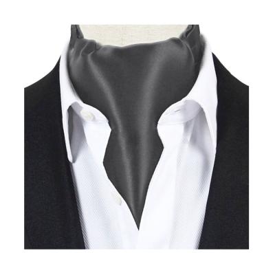 China Wholesale Corbatas Neckerchief Solid Black Color Vintage Neckerchief Mens Neck Tie for sale