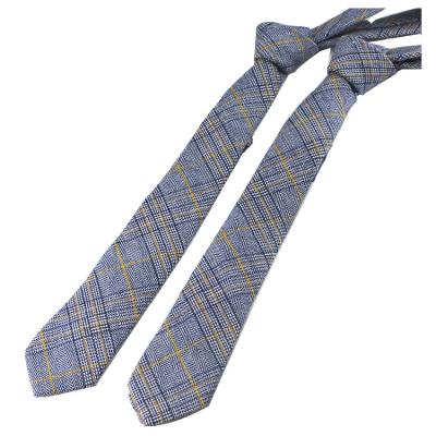 China Daily Life Skinny Young Men Party Wedding Brand Gravat Tie Canvas OEM Accept New Plaid Tartan Fashion Tie for sale