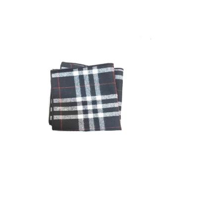 China Jacquard Plaid Cotton Handkerchief 23CM Pocket Roll Square Edge for sale