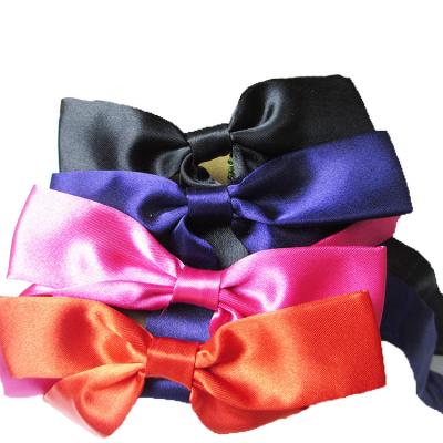 China Solid Color Cheap Satin Decoration Price Female Bow Tie Shirt Decoration for sale