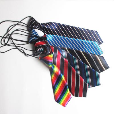 China Cheap Price Striped Plaid School Or Black Group Plaid Uniform Neck Ties With Boy Children Wedding Elastic Tie for sale