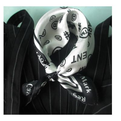 China 100 Lady Scarf Pocket White Anti Wrinkle Hot Sale Amazon Black Logo Women Hair Decoration For Men Luxury Silk Mother Holiday Gift for sale