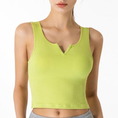 China QUICK DRY Women Casual Basic Sleeveless Tank Top Knit Simple Tight Crop Tops Stretch Streetwear ropa de mujer for sale