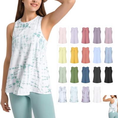 China Casual Women Summer Tank Top Yoga Wear Fitness Gym Sportswear OEM Sexy Spandex QUICK DRY for sale