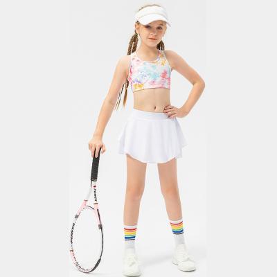 China Breathable Kids Skirts Girls Tennis Skirt Ruffle Golf Skort With Pocket 2 In 1 Kids Dance Basic Athletic Running Pull-on Skorts for sale