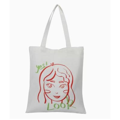 China Fasion Style Environmental Protection Cotton 100% Plus Size Handled Tote Bag With Customized Logo for sale