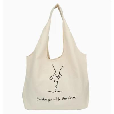 China Factory Direct Cheap Customized Printing Handled Logo Women Tote Cotton Bag From Factory For Shopping for sale