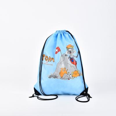 China Custom Drawstring Bags Reusable High Quality Waterproof Logo Sports Design Non Woven Drawstring Bags for sale