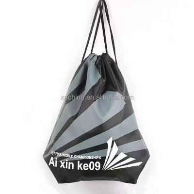 China Hot Sale Waterproof Polyester Recycle 190T/210D Drawstring Tote Shoulder Bag Polyester Bags Sport Nylon Backpack Nylon Drawstring Bag for sale