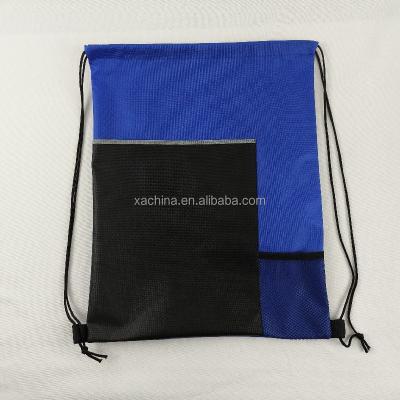 China Waterproof Non Woven Backpack Gift Bags Strong Drawstring Bag Gym Polyester Bag for sale