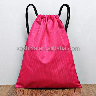 China High Quality Waterproof Promotional Logo Fitness Polyester Drawstring Bag Waterproof Custom Sports Backpack Bag Advertising Bag for sale