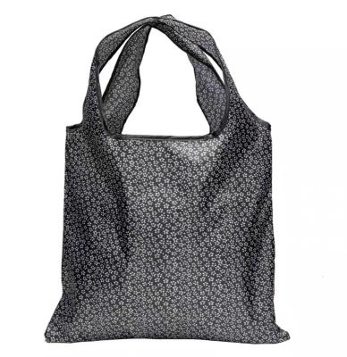 China Eco Friendly Foldable Medium Size Handled Soft Pattern Handle Tote Shopping Bag Customized By Rpet for sale