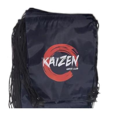 China Cheapest Marathon Sports Waterproof Customized Colorful Shoes Bag 210d Polyester Drawstring Backpack Bag for sale