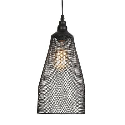 China LED Modern Pendant Light E27 Holder Iron Mesh Shade For Canteen Living Room Bedroom Hotel Bar Decoration Lodge Modern Industrial Style for sale