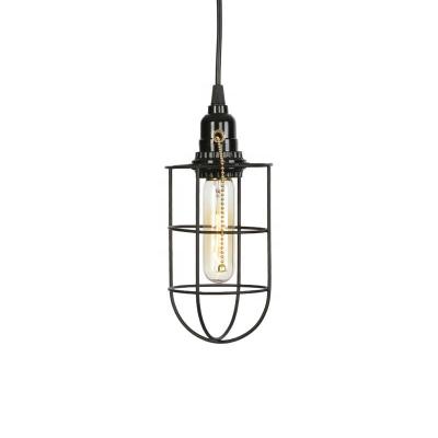 China Modern LED Iron E27 Shade Lattice Pendant Light Lamp with Switch for Loft Canteen Room Home Hotel Bar Lodge Retro Industrial Style for sale