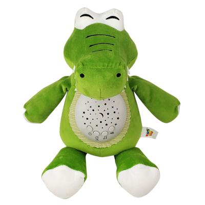 China Stuffed Crocodile Baby Plush Toys With Musical Projection Baby Game Toys Baby Stuffed Boy And Girl Toys for sale