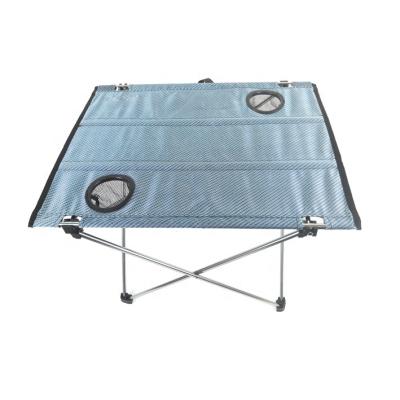 China Wholesale Camping Easy Carry Outdoor Aluminum Ultralight Folding Picnic Raising Table With Cup Holder for sale