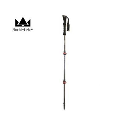 China Sports Mountaineering 100% Carbon Fiber 3K Fiber 3 Lightweight Hiking Poles Outdoor Hiking Sections Climbing Adjustable Foldable Trekking Pole for sale