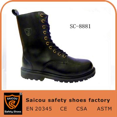 China Safety Steel Good Quality Army Police Toe Parade Military Boots SC-8881 for sale