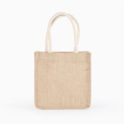 China Wholesale custom eco-friendly style eco-friendly women summer eco logo logo tote jute shopping bag for sale