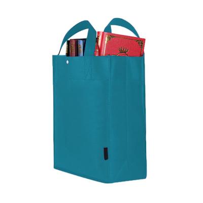 China 190t Lined Inside Printable Non Woven Eco Tote Reusable Shopping Bag Promotional Nonwoven Shopping Grocery Bag Custom Bag for sale