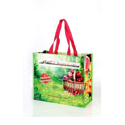 China Trendy fashionable logo printing to accept custom size durable pp woven shopping bag for sale