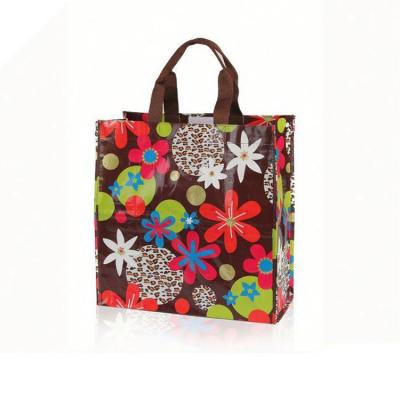 China Trendy fashionable logo printing to accept custom size portable pp woven bag for sale