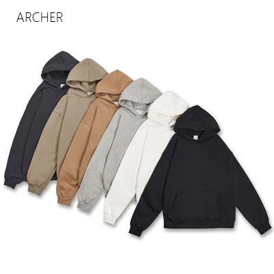 China High Quality Winter Men's Winter Heavy Loose Oversize Thick Cotton Cashmere Fleece Breathable Hoodie Custom Logo Hoodie 390GSM for sale